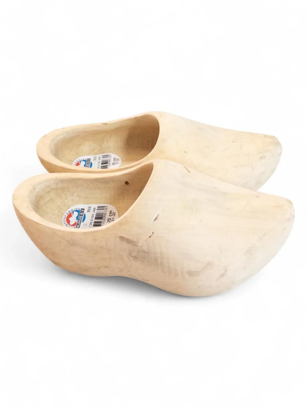 Traditional Dutch Unfinished Wooden Clogs 20 cm Handcrafted Shoes